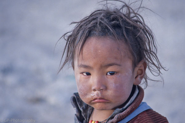 Little boy in Old Tingri, Tibet 1993