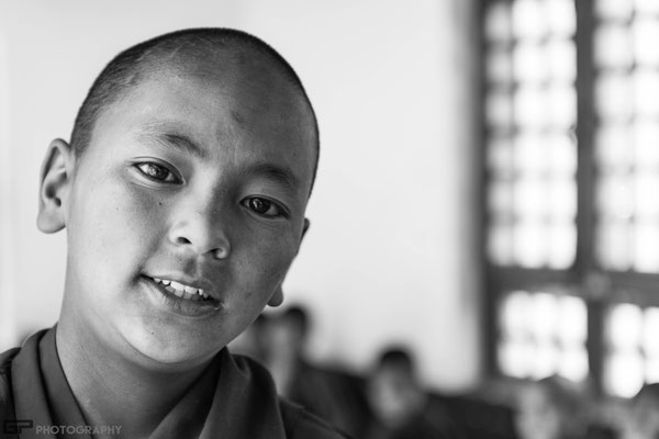 Zanskar - Young monk in the monastery of Karsha