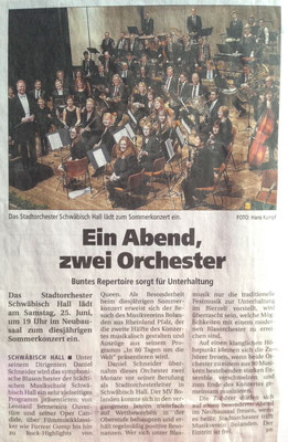 Stadtorchester Schwäbisch Hall 2016
