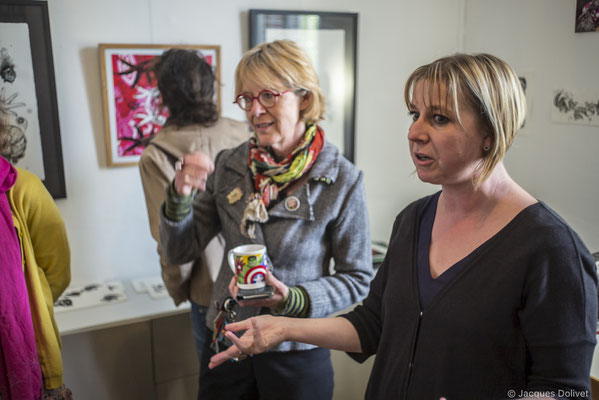 ©JD-L1009783-Veronïk Beaucé, et Véronique Spenlé, à l'atelier de Véronique Spenlé.