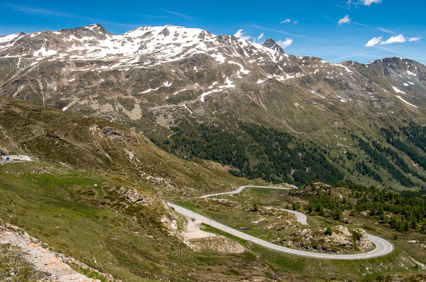 Passo del Bernina (2.330m), Schweiz-Italien