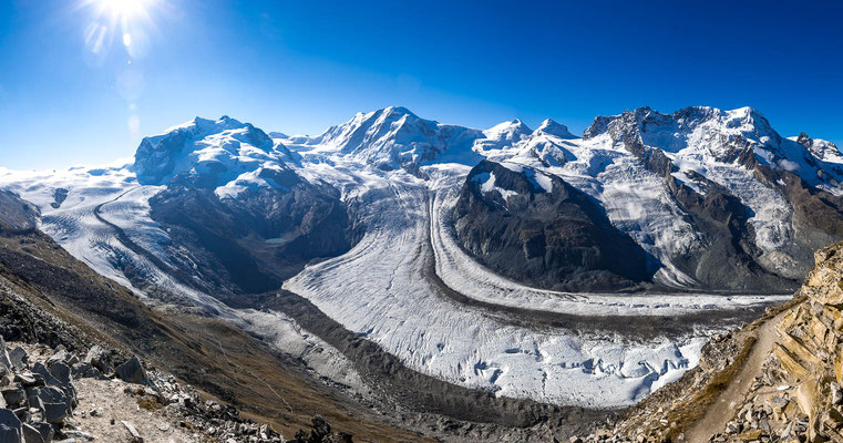 Monte Rosa Massiv, Blick vom Gornergrat, Schweiz