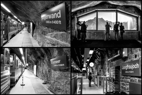 Jungfraubahn durch die Eiger Nordwand zum Jungfraujoch (3.454m), Schweiz