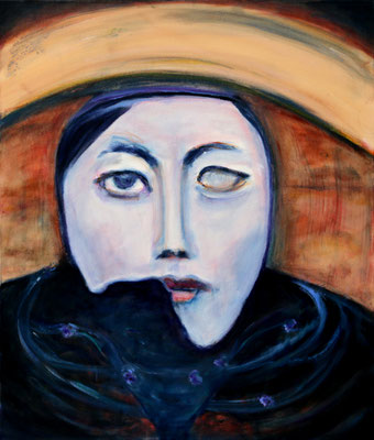Eleven Strings (2021) oil, tempera, acrylic on canvas 80 x 68 cm