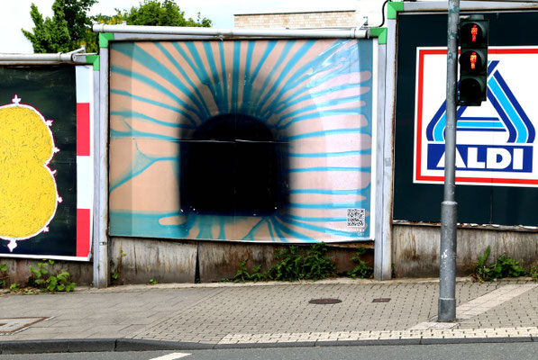 EXIT (2021) out and about #3,  Corona Billboard, Wuppertal