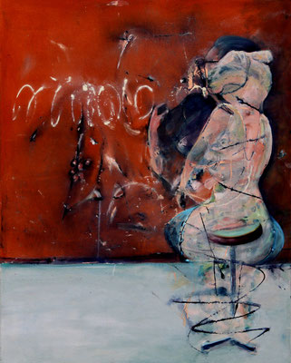 any car in row five (2015) oil on canvas 125 x 100 cm