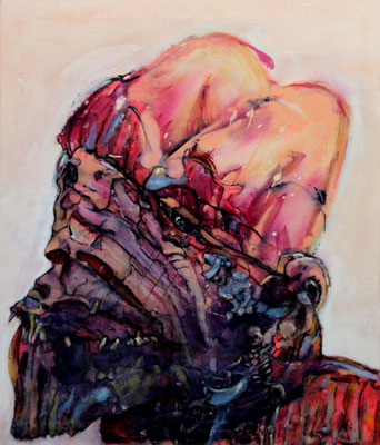 Denk ich an DIN (2021) oil, tempera, acrylic on canvas 80 x 68 cm