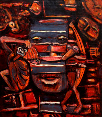 Beset (2019) oil on canvas 80 x 70 cm