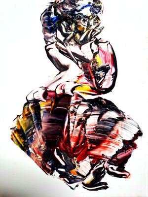 Can Can (2025) oil on tile 20 x 15 cm