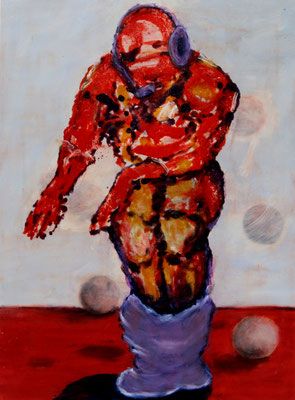 Moto Squeeze (2020) oil, tempera, acrylic on Canson paper 76 x 56 cm