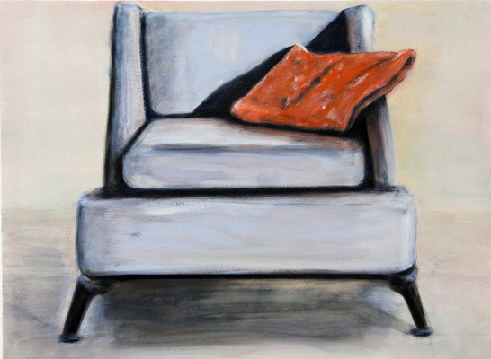 Arctic Chair (2017) oil, acrylic on Canson paper 56 x 76 cm