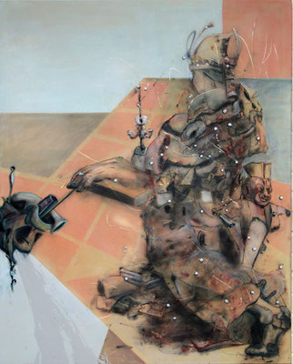 Mapping Quiksilver (2014) tempera, oil on canvas 150 x 120 cm