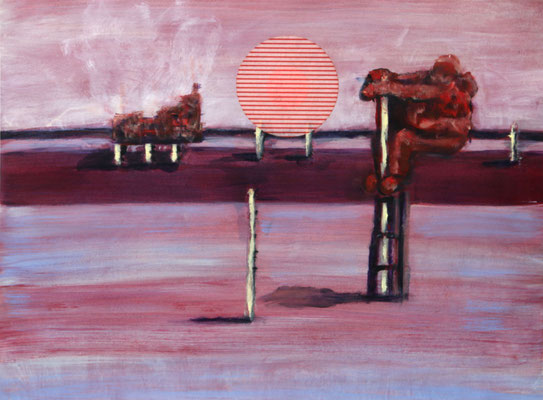Que je me lève (2017) mixed media on Canson paper 56 x 76 cm