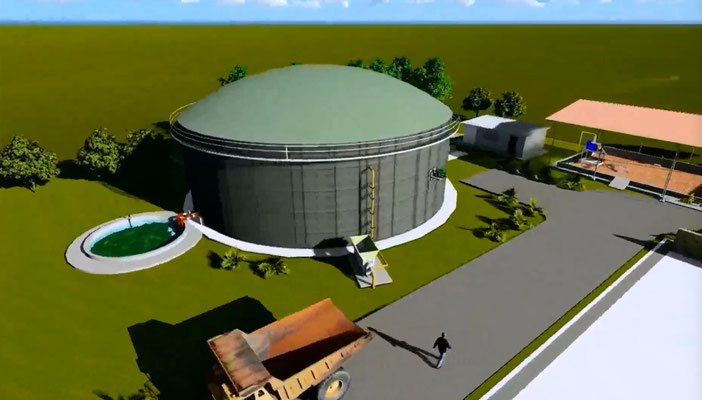 Biodigestor en procesadora de lacteos