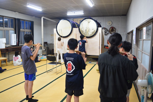7月21日(火)  囃子の練習始まる②