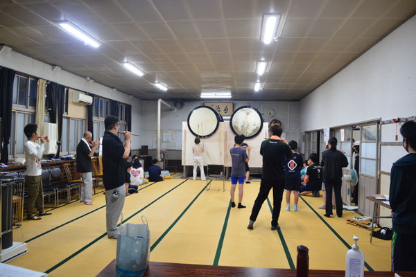 7月21日(火)  囃子の練習始まる①