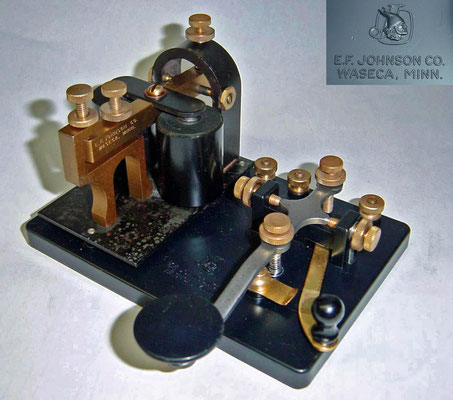 KOB Key on Board. Telegraph key and sounder set. Made by E.F.Johnson Co.