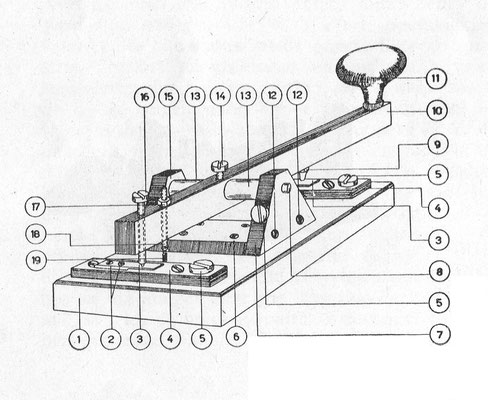 Classic Dutch morse key