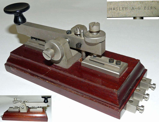 Swiss - Morse Key Made by Hasler A-G Bern.