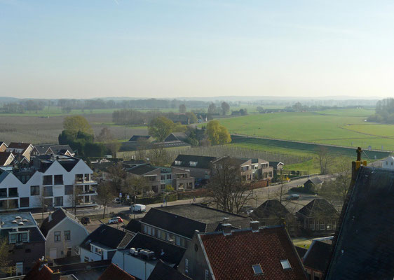 Zicht op Wijk bij Duurstede van uit de kerk toren