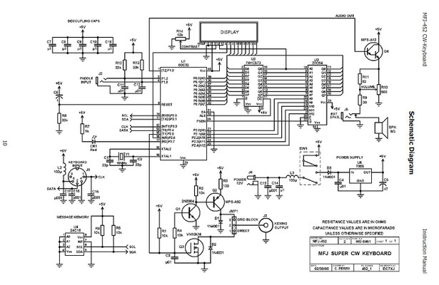 MFJ 452 Morse keyboard keyer.