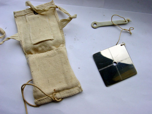 Heliograph Survival Signalling Mirror.  This was carrier in the sirvival vest of military pilots