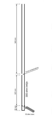 J-Antenna Schema. 300 Ohm lintlijn