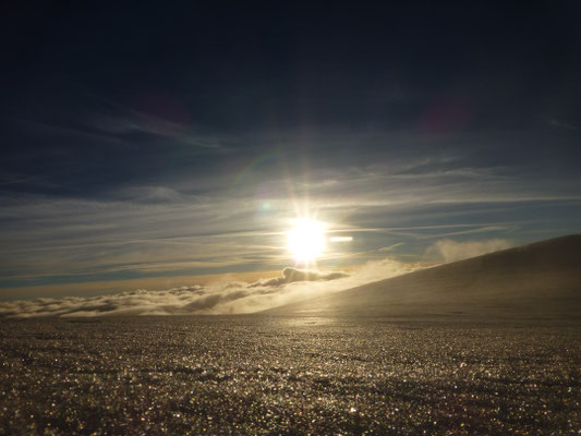 Die Sonne hatte den Kampf gegen die Wolken nun im Griff