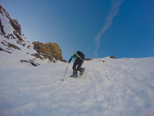 Einstieg zum Gipfelhang