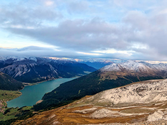 Blick zurück zum Reschensee