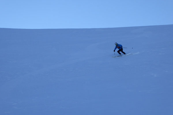 Der Schnee zum Abfahren perfekt