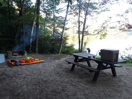 Notre terrain de camping pour la nuit