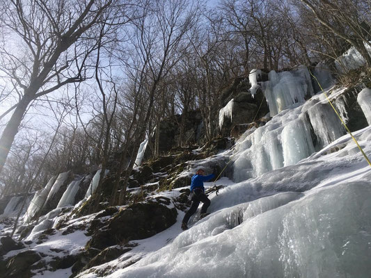 Escalade sur glace dans les Catskills