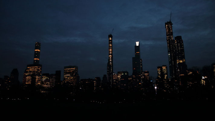 Vue de nuit depuis Central Park, NYC, NY, USA