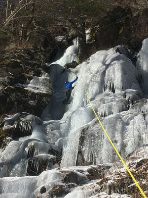 Escalade sur glace dans les Catskills