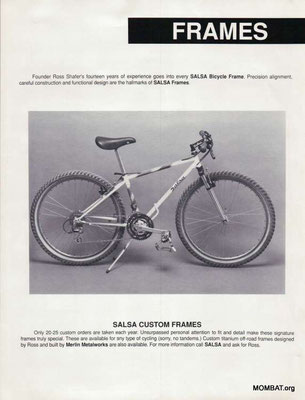 Salsa - oldschoolracing.ch - vintage Mountainbikes race ready! Salsa - oldschoolracing.ch - vintage Mountainbikes race ready!