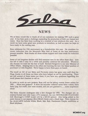 Salsa - oldschoolracing.ch - vintage Mountainbikes race ready! Salsa - oldschoolracing.ch - vintage Mountainbikes race ready!