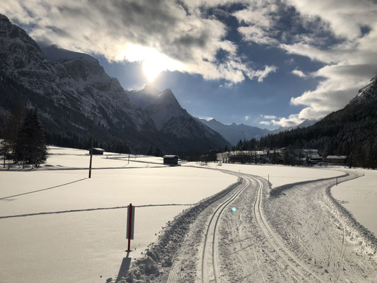 Pista da fondo nella valle Gschnitztal - vacanze invernali al Prangerhof Trins
