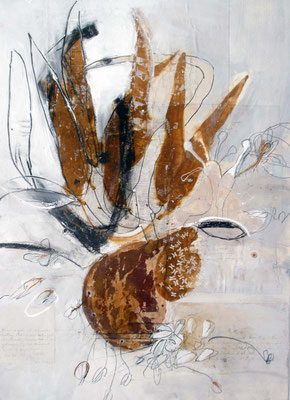 Organpflanze, Mischtechnik auf Papier, 70x50 cm (in Sammlung)