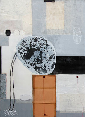 Achtsamer Moment, Mischtechnik auf Leinwand, 120x100 cm (in Sammlung)