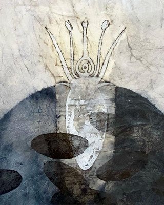 TransPlant, 2022, Mischtechnik auf Pergament, 20 x 30 cm