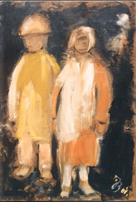 2 Kinder | Öl auf Karton | 2006 | 50x70cm