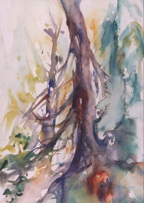 Gefangen oder Liebe | Aquarell auf Papier | 1997 | 35x50cm