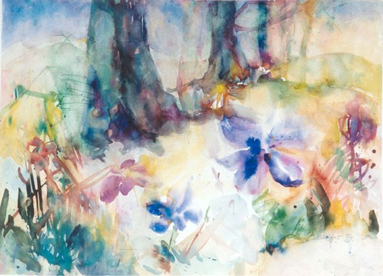 Leberblumen | Aquarell auf Papier | 1998 | 40x60cm