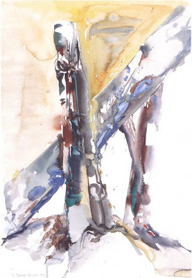 Gestützt | Aquarell auf Papier | 1992 | 40x60cm