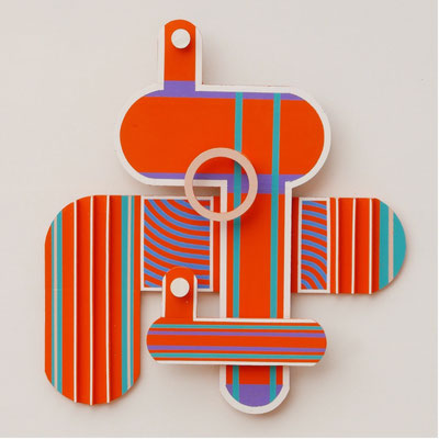 TÍTULO     :  "PERISCOPIO" MEDIDAS : 36,5x33,5x4 cm. TÉCNICA   : PINTURA ACRÍLICA SOBRE MADERA  AÑO          :  2022  