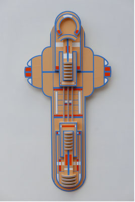 TÍTULO     :  "RELIEVE TÓTEM XIII" MEDIDAS : 104X50X8 cm. TÉCNICA   : PINTURA ACRÍLICA SOBRE MADERA  AÑO          :  2022  