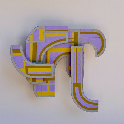 TÍTULO : "COMPOSICIÓN XXXXII" MEDIDAS : 13x14,5x3,3 cm. TÉCNICA : PINTURA ACRÍLICA SOBRE CARTÓN DENSO GRUESO AÑO : 2024