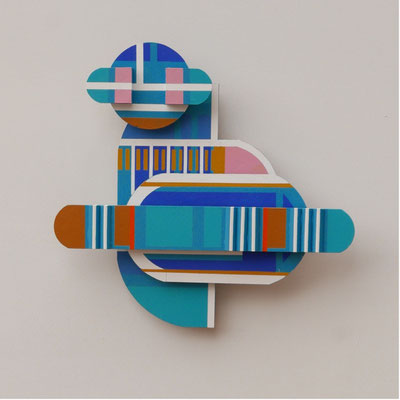 TÍTULO     :  "ARCARIUS IV" MEDIDAS : 25x26,5x4,5cm. TÉCNICA   : PINTURA ACRÍLICA SOBRE MADERA  AÑO          :  2022  