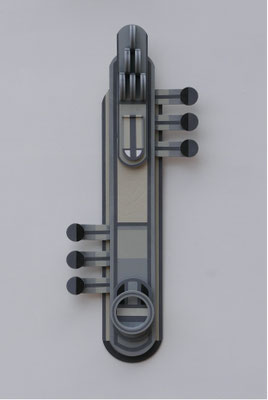 TÍTULO     :  "RELIEVE TÓTEM VI" MEDIDAS : 55,5x21,5x4 cm. TÉCNICA   : PINTURA ACRÍLICA SOBRE MADERA  AÑO          :  2022  